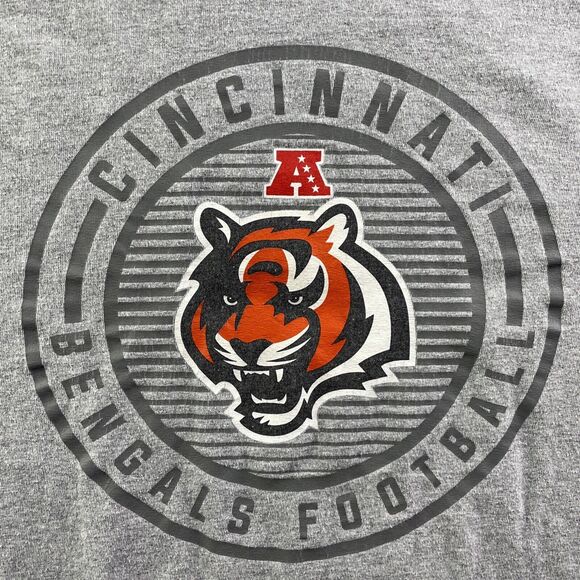 Cincinnati Bengals Shirt Mens Large Gray Orange White NFL Football Short Sleeve - Picture 3 of 7